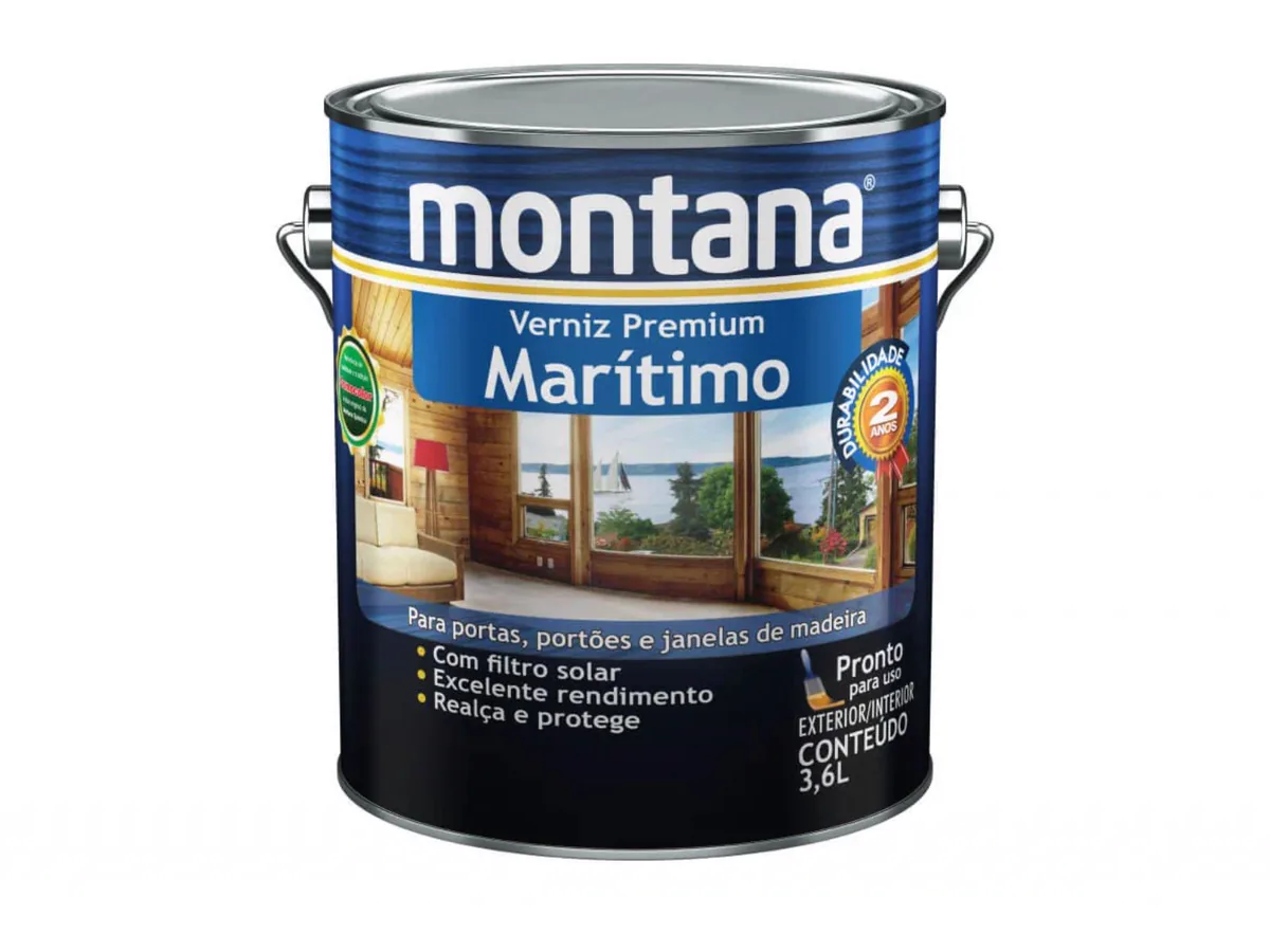 Lata de verniz marítimo premium para madeira